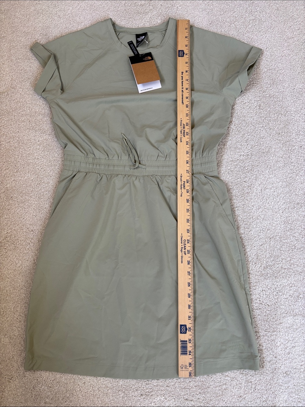 North Face Never Stop Dress Tea Green Outdoors Hiking Pockets Women’s Medium - Picture 14 of 16
